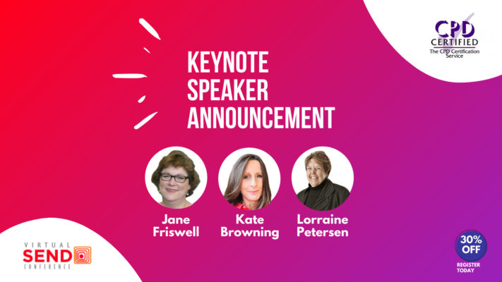 Keynote speakers for Virtual SEND Conference 26 November 2021
